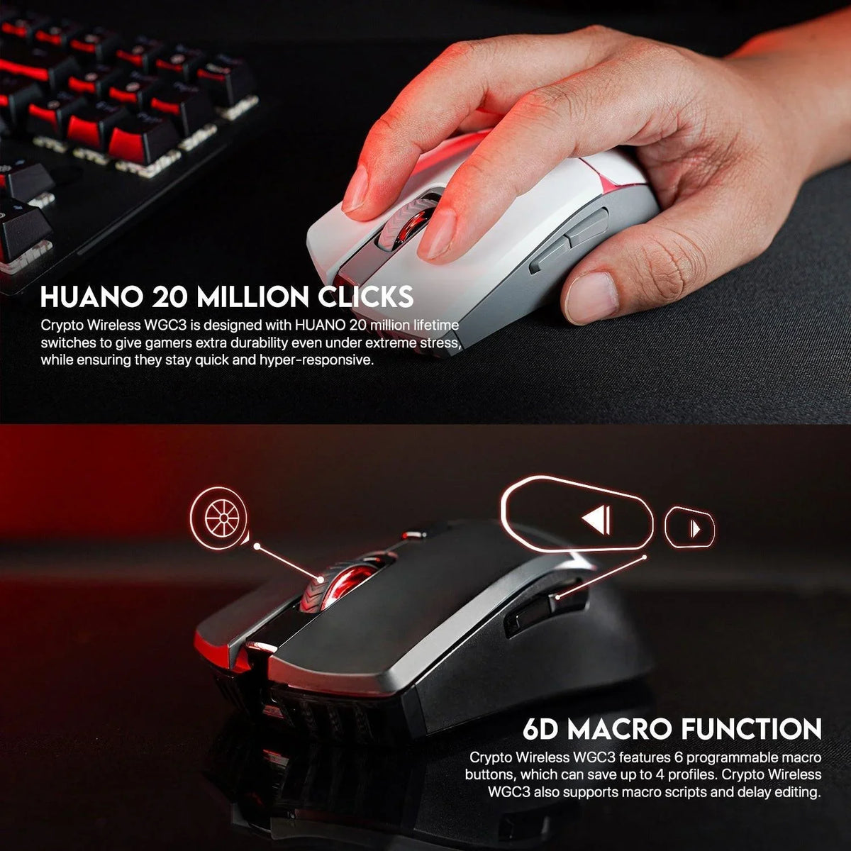 Fantech crypto wgc3 gaming mouse - precision and performance for gamers - mouse