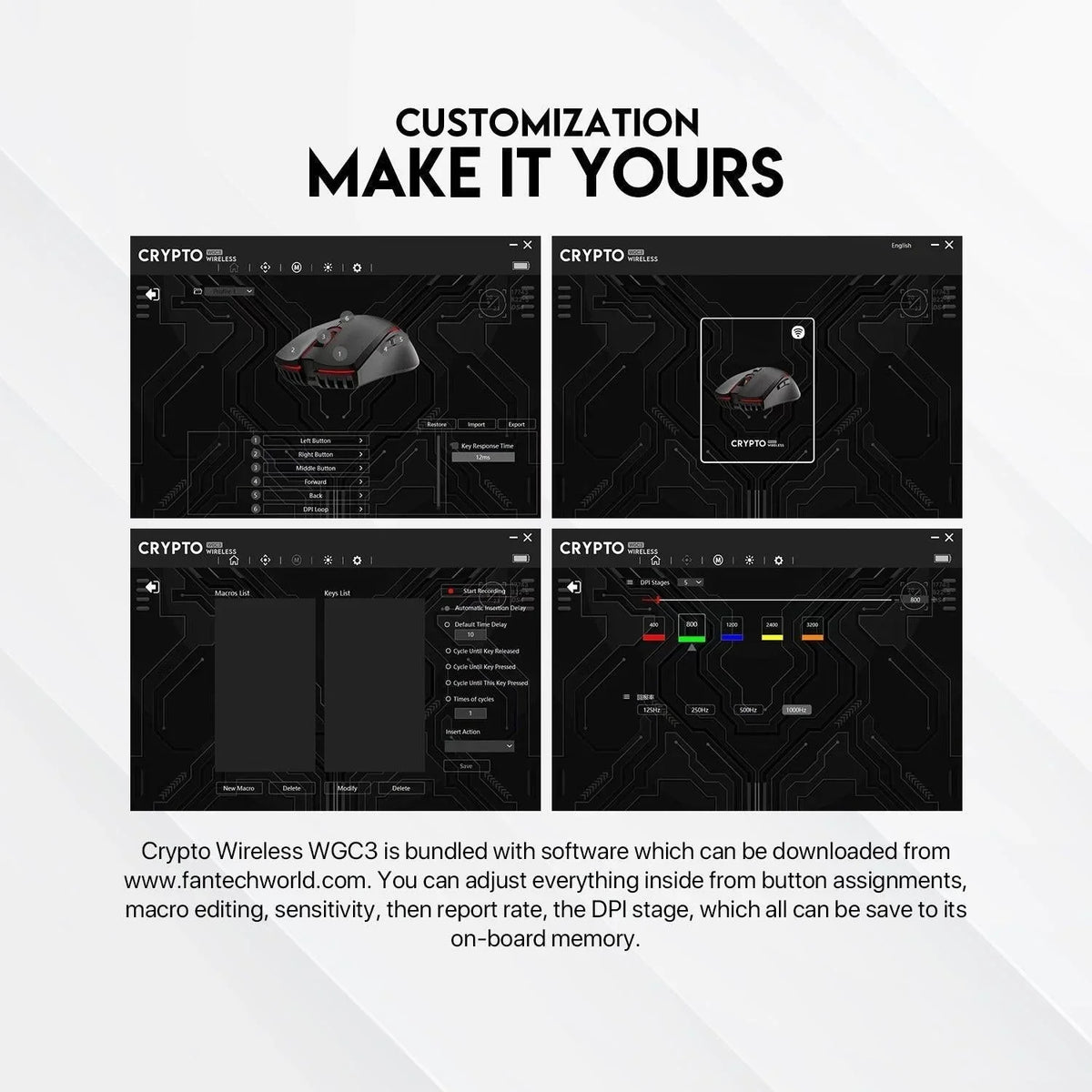 Fantech crypto wgc3 gaming mouse - precision and performance for gamers - mouse