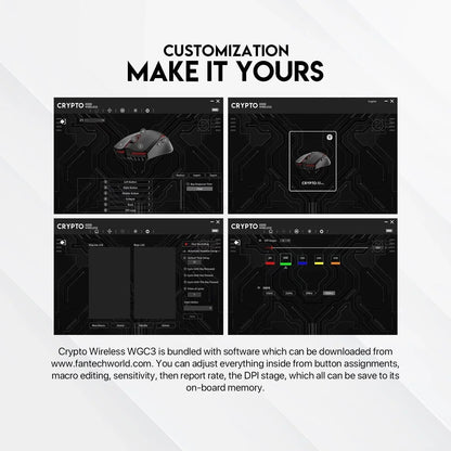 Fantech crypto wgc3 gaming mouse - precision and performance for gamers - mouse