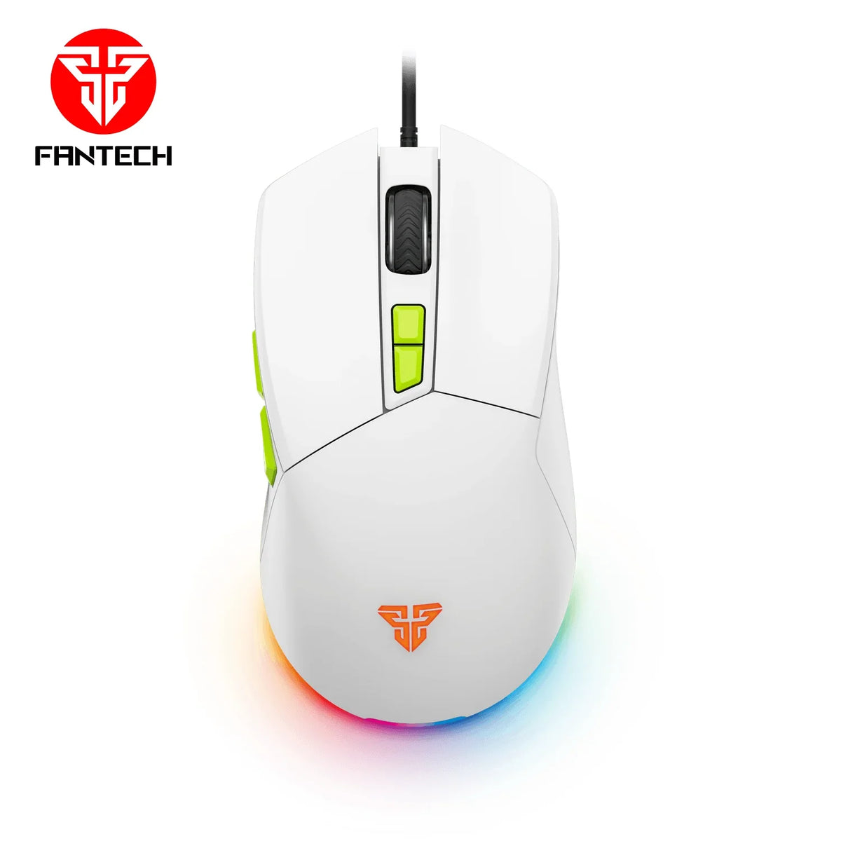 Fantech phantom ii vx6 gaming mouse for ultimate performance and neon macro features - white - mouse