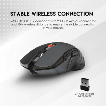 Fantech raigor iii wg12 gaming mouse with 2.4ghz wireless connection - mouse