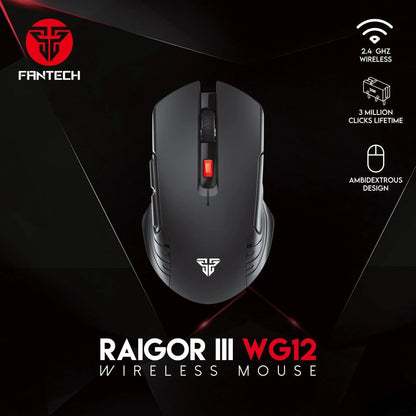 Fantech raigor iii wg12 gaming mouse with 2.4ghz wireless connection - mouse