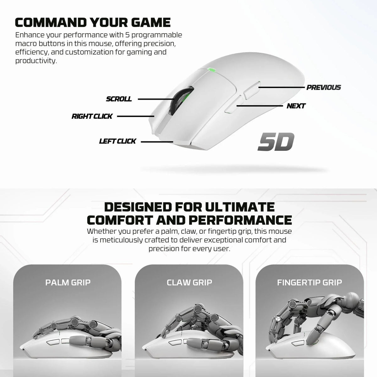 Fantech tantoe wg13e wireless mouse three-mode switching and magnetic pink - mouse