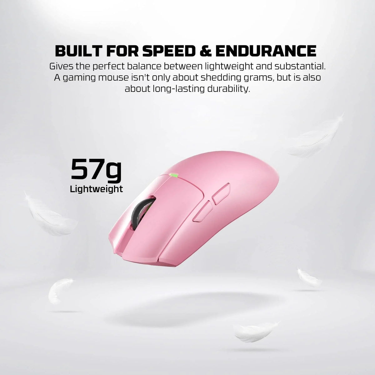Fantech tantoe wg13e wireless mouse three-mode switching and magnetic pink - mouse