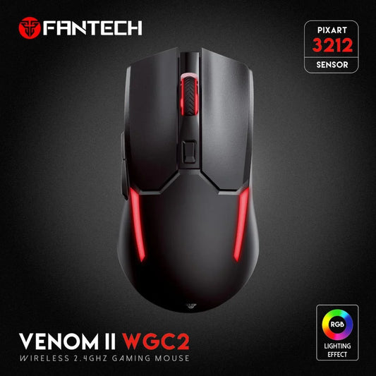 Fantech venom ii wgc2 wireless pro-gaming mouse - black - mouse’s