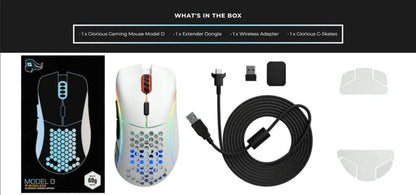 Glorious model d wireless gaming mouse - matte white - mouse’s