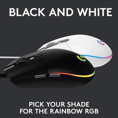 Logitech g102 gaming mouse with customizable rgb lighting and 6 programmable buttons - mouse