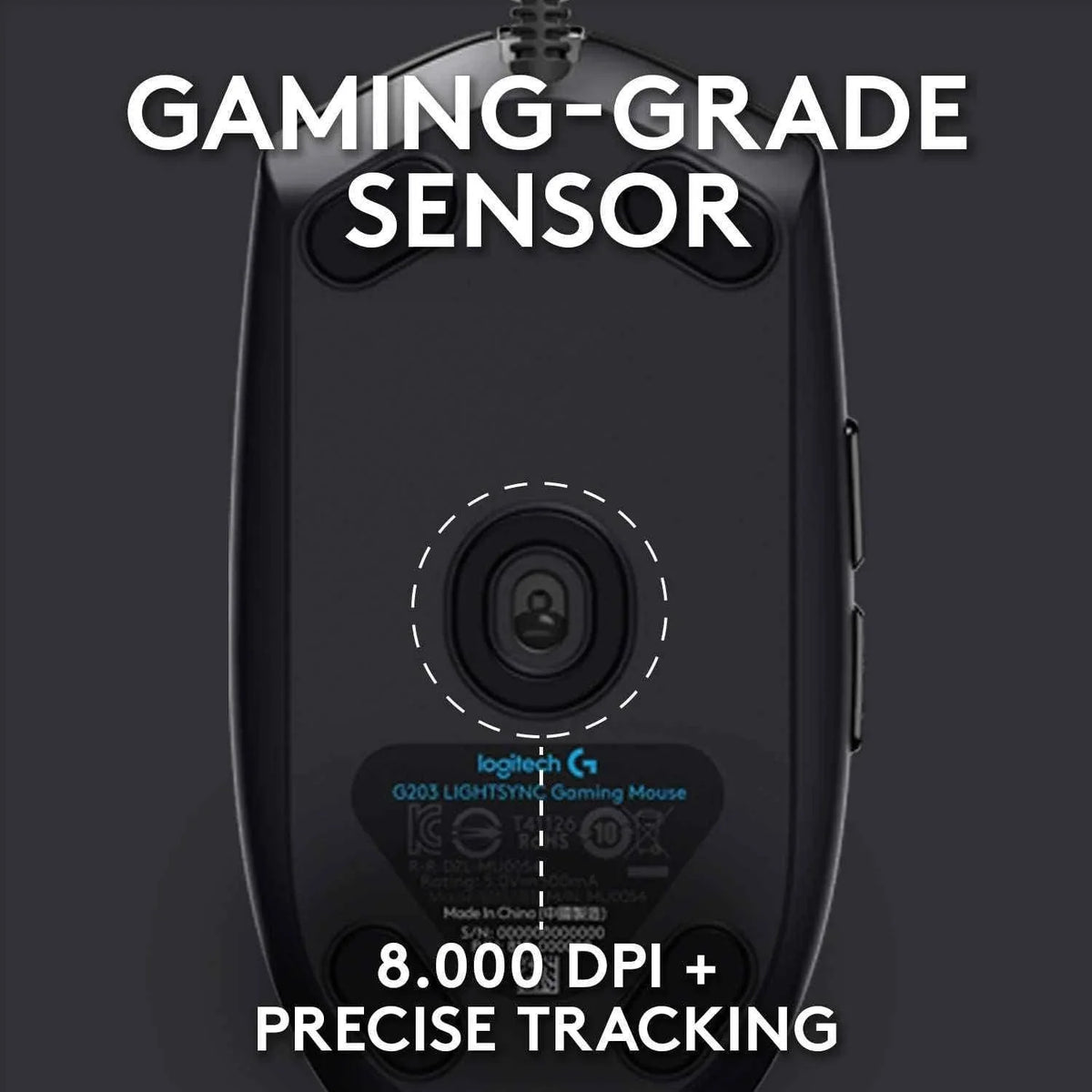 Logitech g102 gaming mouse - light sync wired with customizable rgb lighting 6 buttons - mouse