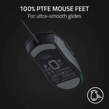 Razer cobra gaming mouse: 58g gen-3 optical switches chroma rgb lighting, - mouse