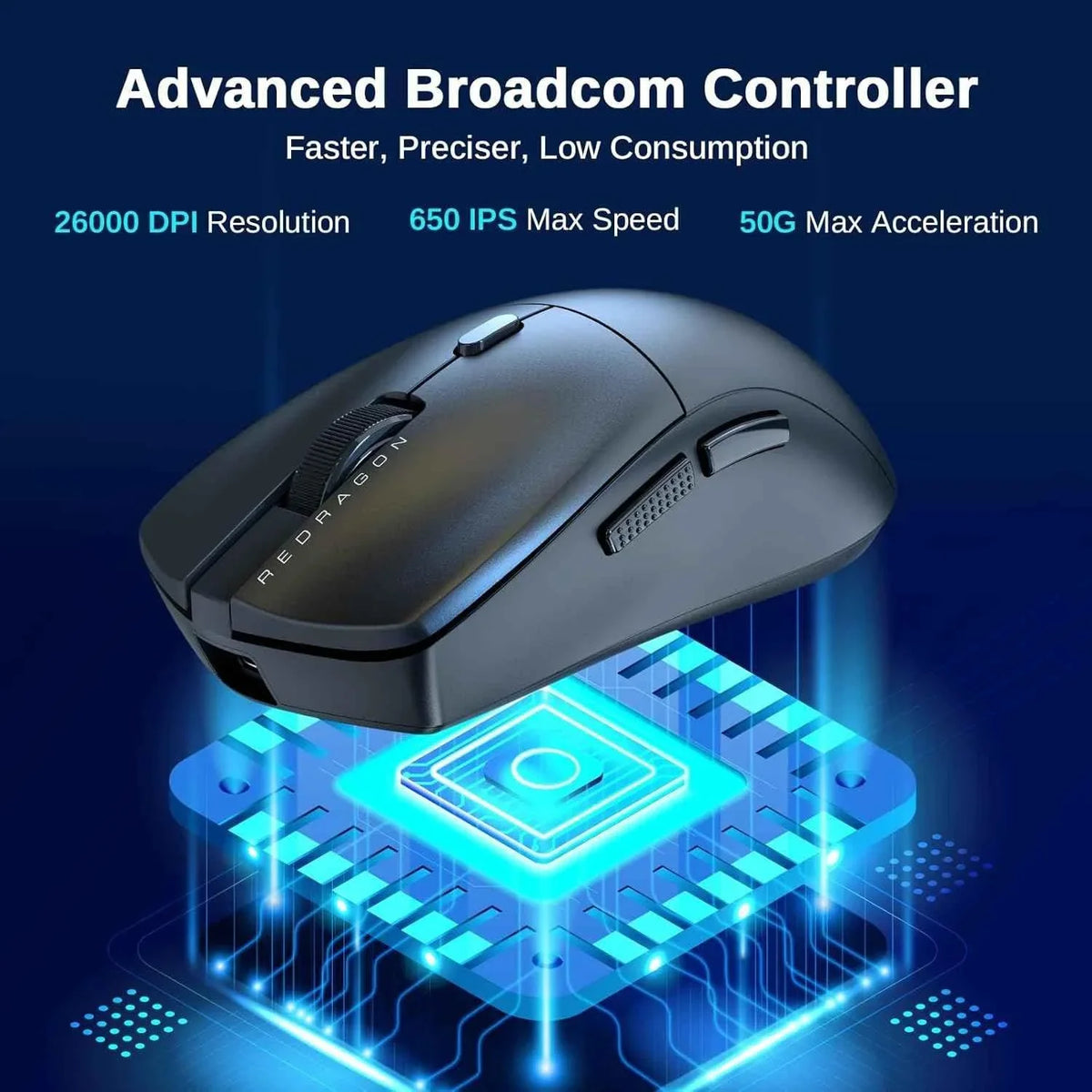 Redragon 3-mode wireless gaming mouse m815pro - mouse