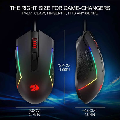 Redragon m616 rgb gaming mouse 10000 dpi wired optical mouse with 6 - mouse
