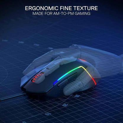 Redragon m616 rgb gaming mouse 10000 dpi wired optical mouse with 6 - mouse