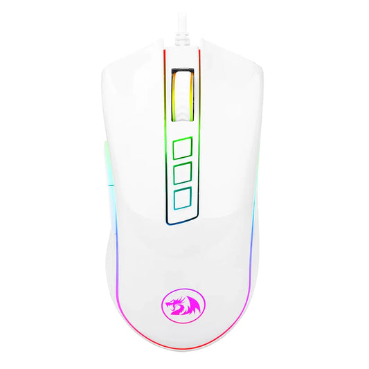 Redragon m711 cobra rgb gaming mouse - white - mouse’s