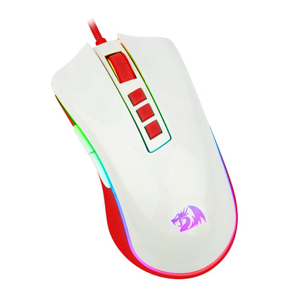 Redragon m711 cobra rgb gaming mouse - white - mouse’s
