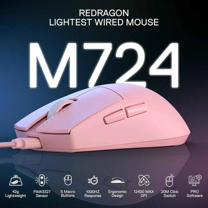 Redragon m724 wired gaming mouse - mouse