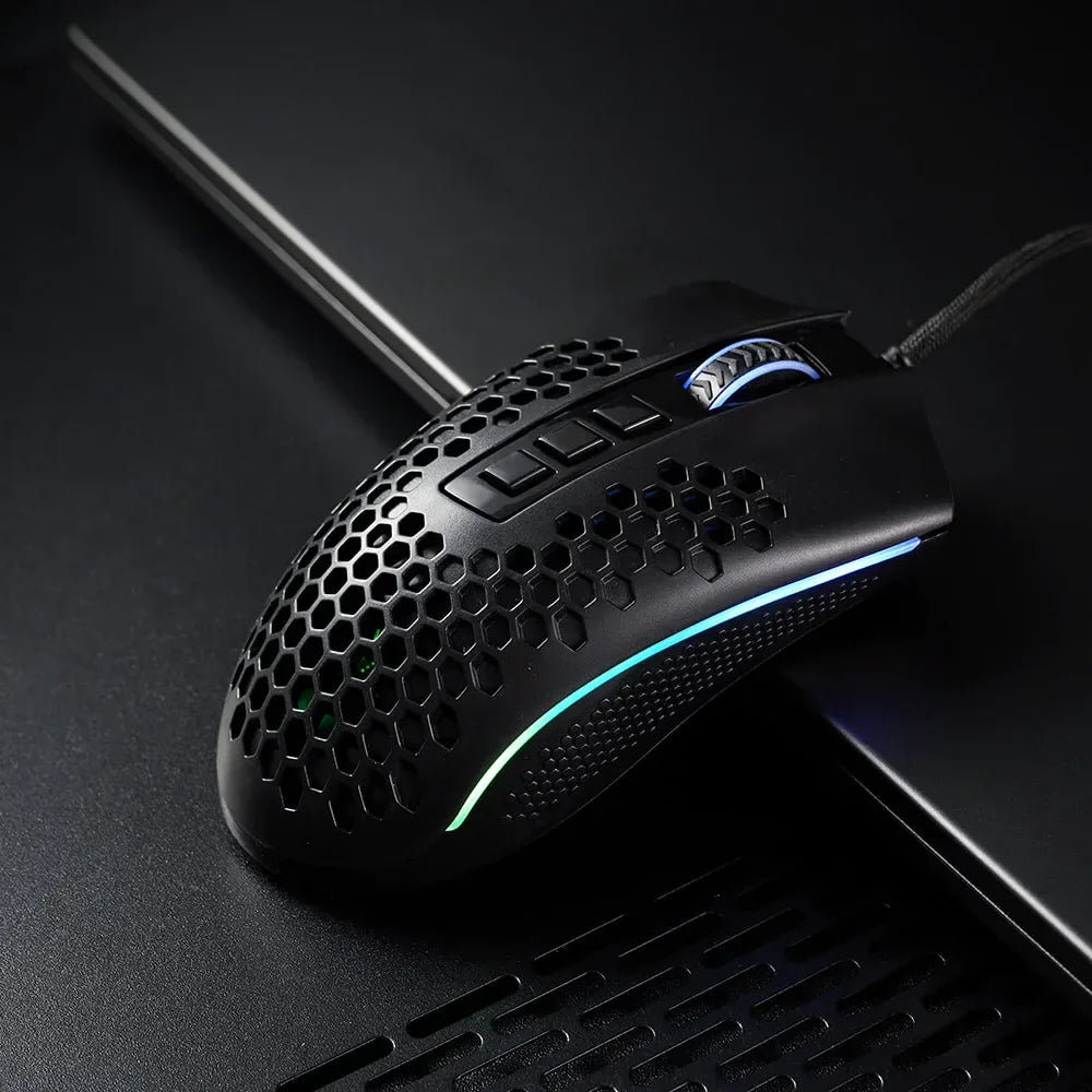 Redragon m808 storm gaming mouse - 85g ultralight rgb honeycomb shell - mouse