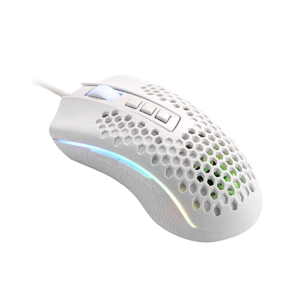 Redragon m808 storm white gaming mouse - lightweight rgb design with high precision performance - mouse