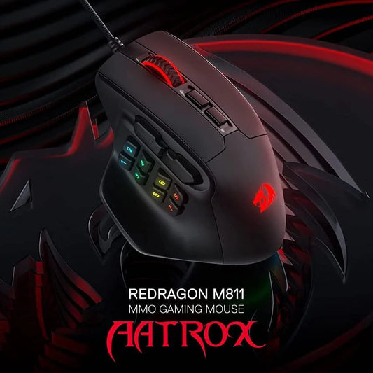 Redragon m811 aatrox mmo 15 programmable buttons - mouse’s