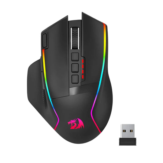 Redragon m915wl gaming mouse - wireless ergonomic 16000 dpi with rapid response - mouse