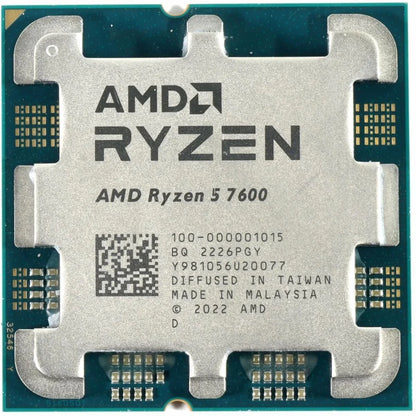 Amd ryzen 5 7600 6-core 3.8ghz (5.1 ghz max boost) 32mb cache am5 desktop processor tray - pc hardware