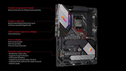 Asrock phantom gaming z490 pg velocita intel motherboard - pc hardware