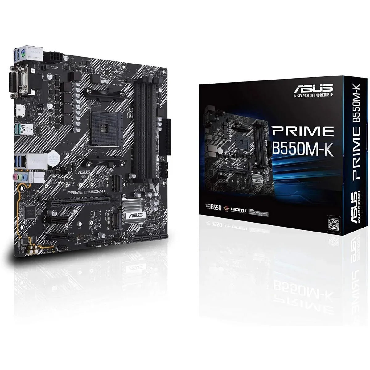 Asus prime b550m-k amd b550 dual m.2 pcie 4.0 mainboard - pc hardware
