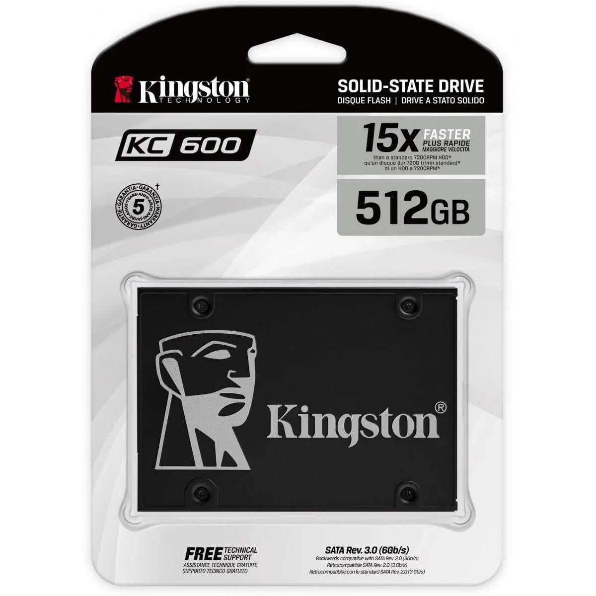 Kingston kc600 512gb sata iii solid state drive (ssd) - pc hardware