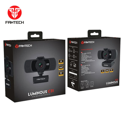 Fantech luminous c31 webcam for crystal clear 2k streaming - streaming