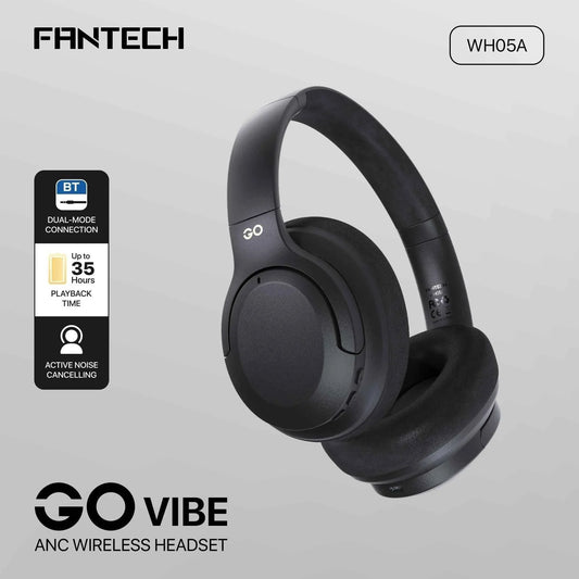 Fantech wh05a go vibe anc wireless headset black - audio | wireless headset