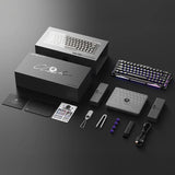 GravaStar Mercury V60 Pro Gaming Keyboard Deluxe Edition - 8kHz Magnetic Switch | Premium Hall Effect Keyboard – Dual Keycap Gift Box Set (Gun Metal)