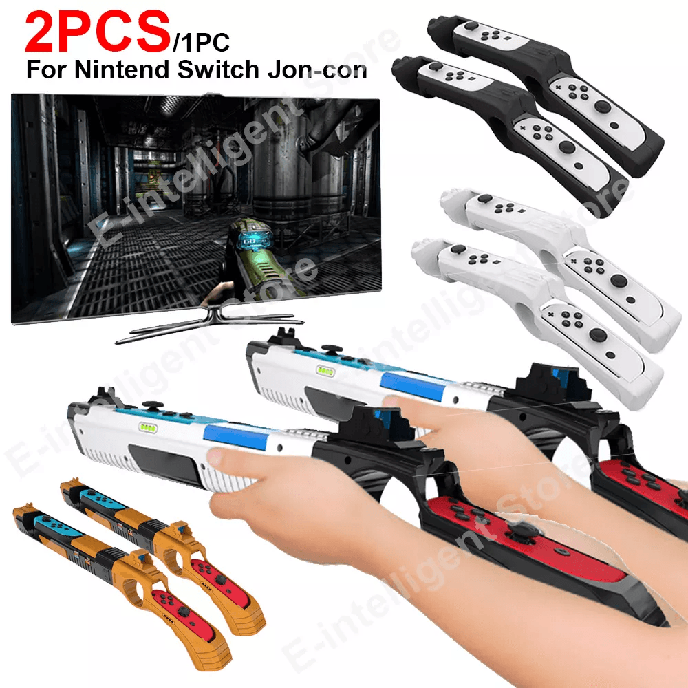 Gun shape handgrip feeling joystick for nintendo switch 2/1pcs