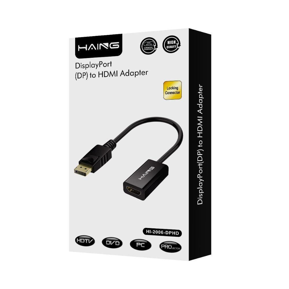 HAING DisplayPort (DP) to HDMI Adapter HIGH QUALITY Cables & Chargers