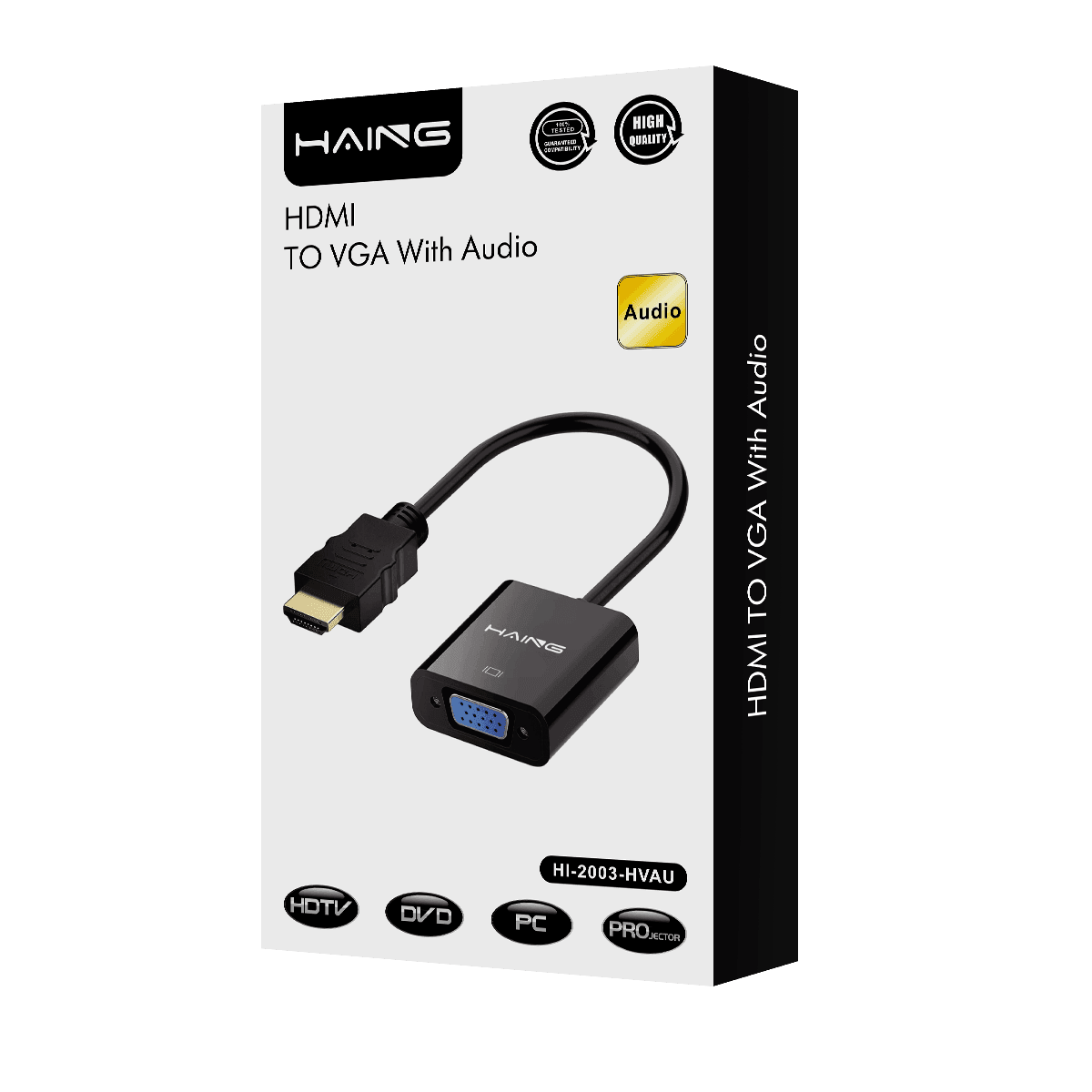 HAING HDMI TO VGA With Audio HIGH QUALITY Cables & Chargers