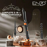 Enzo 3 in 1 360 degree rotating ceramic ionic hair curler curling irons