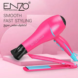 Enzo en-8801 vibrant pink-colored hair styling set hair styling tools