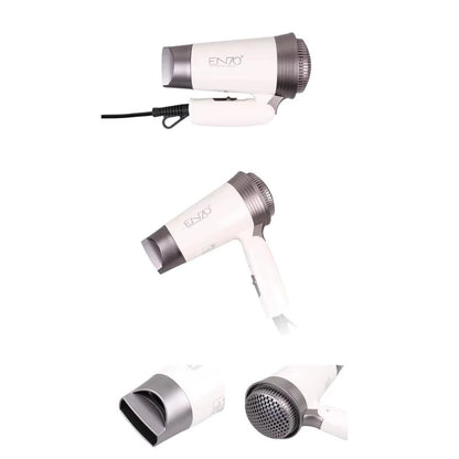 Enzo italy en-607 1800w travel nozzle bathroom lightweight mini blow hair dryer