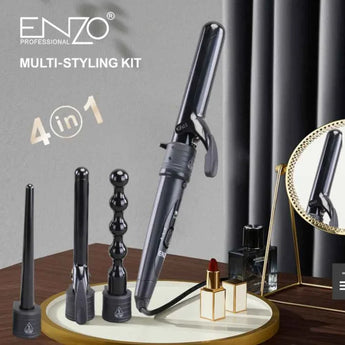 Enzo kit 4 in 1 curling wand interchangeable hair curler enzo kit en-9110
