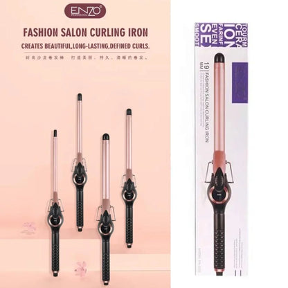 Enzo professional extra-long curling iron – nut oil ceramic hair wand curling