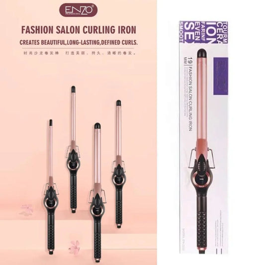Enzo professional extra-long curling iron – nut oil ceramic hair wand curling