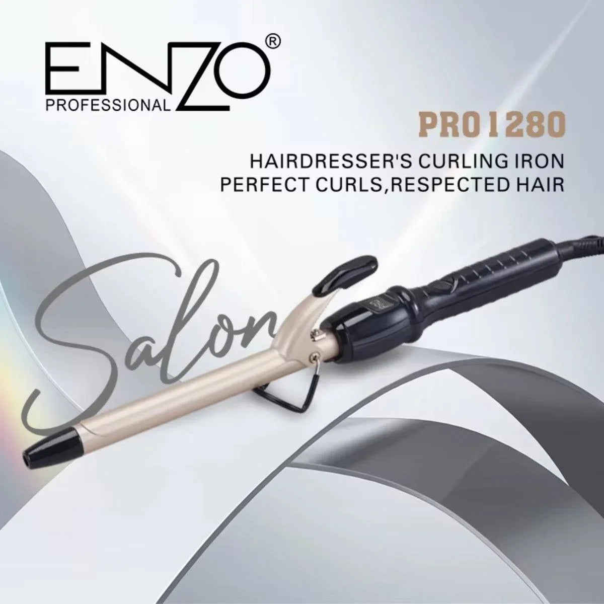 Enzo professional salon pro 1280 hairdresser’s curling iron (model: en-9124)