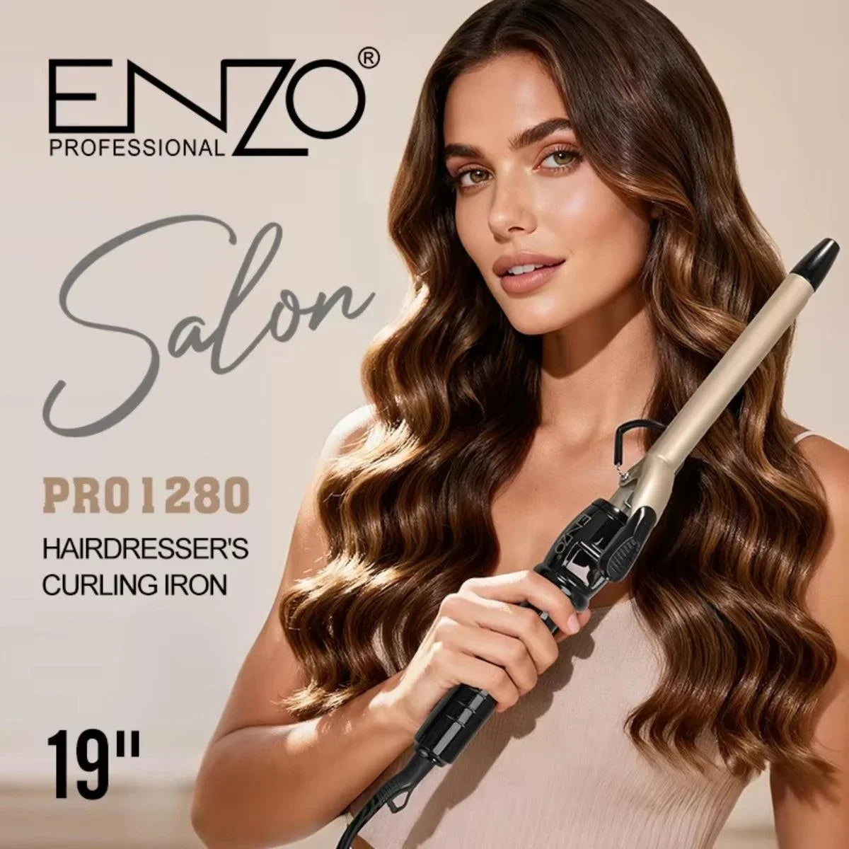 Enzo professional salon pro 1280 hairdresser’s curling iron (model: en-9124)