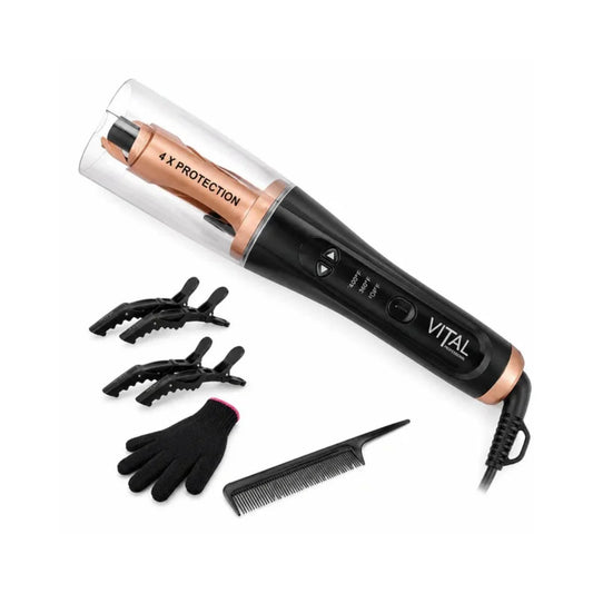 Vital professional auto-curling iron – 4x protection rotating hair curler