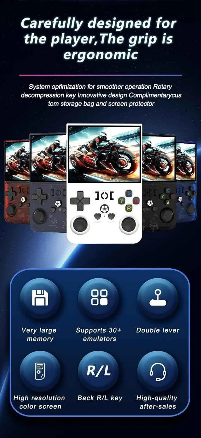 2025 r36 pro handheld game player - 3.5inch ips 128gb storage 18000+ games 4000mah battery - console | video console