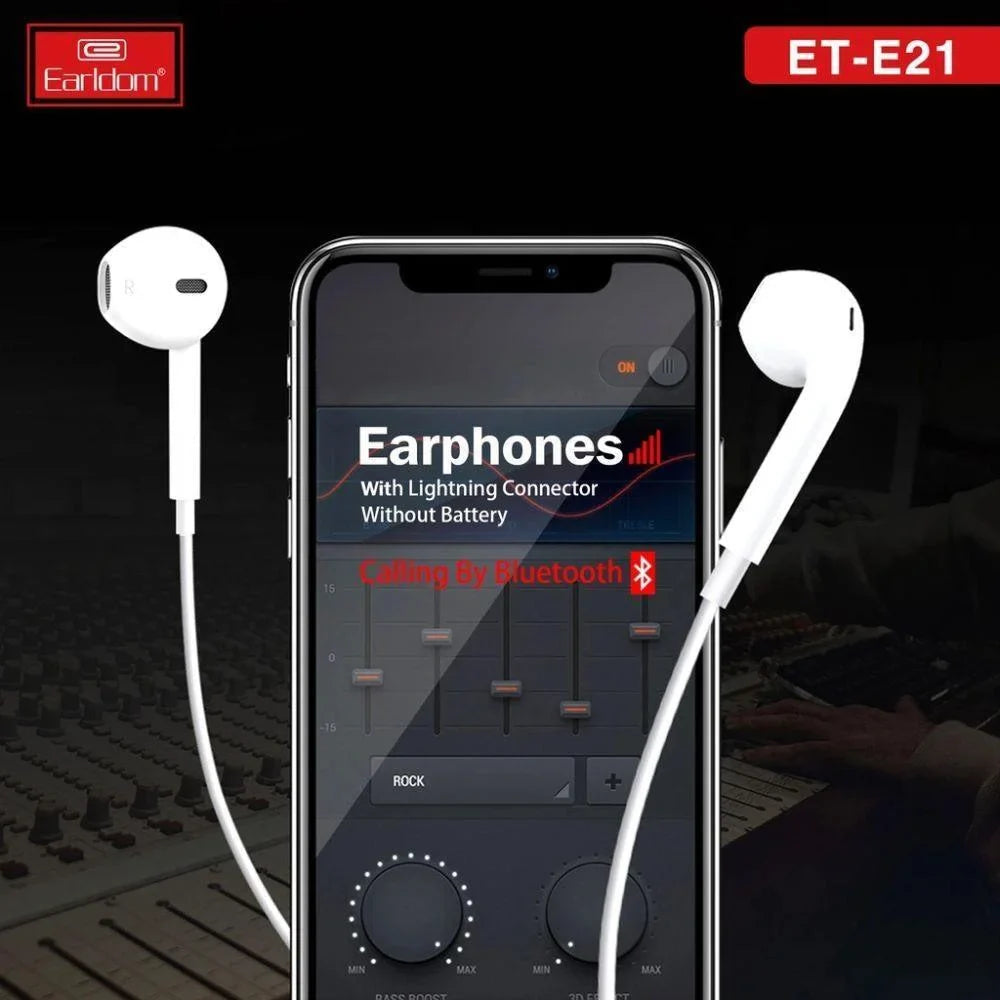 Earldom et-e21 iphone lightning earphone wired