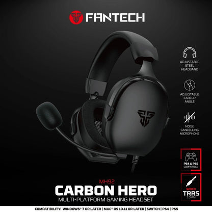 Fantech hero mh92 carbon multi platform gaming headset (ps5 - ps4) black
