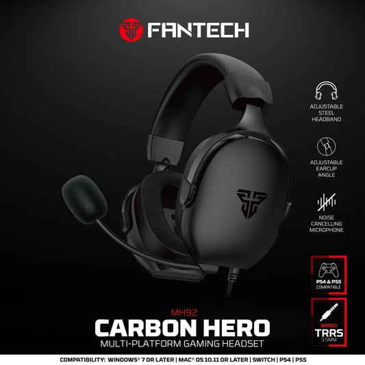 Fantech hero mh92 carbon multi platform gaming headset (ps5 - ps4) black
