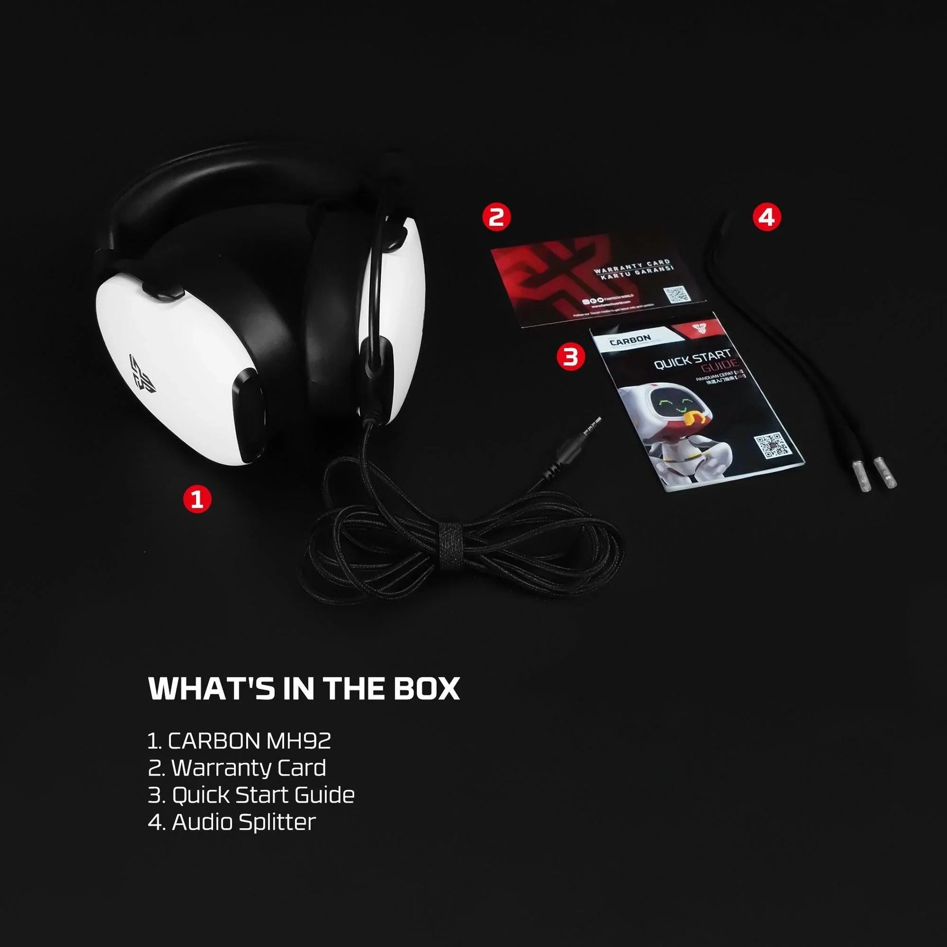 Fantech hero mh92 carbon multi platform gaming headset (ps5 - ps4) white