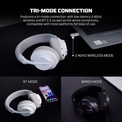 Fantech whg04 tamago ii multi-platform wireless gaming headset white headsets