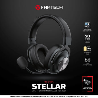 Fantech whg05 stellar multiplatform wireless gaming headset headsets