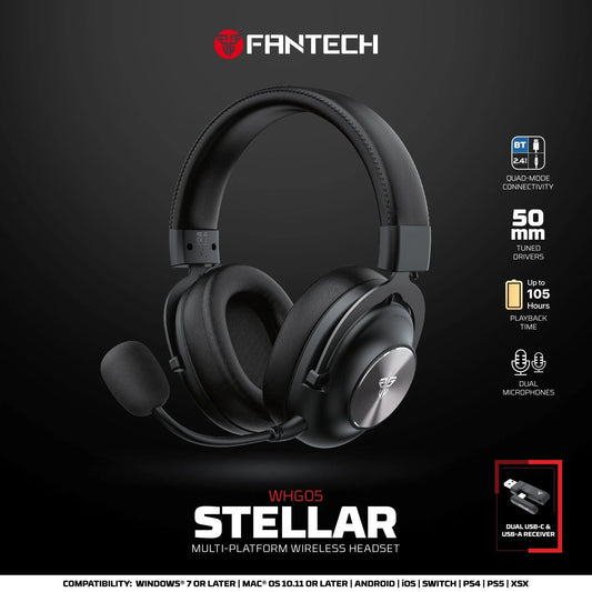 Fantech whg05 stellar multiplatform wireless gaming headset headsets
